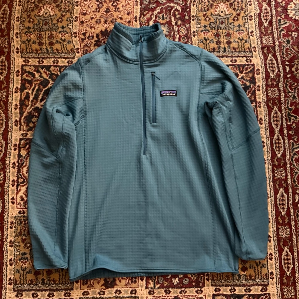 Patagonia R1 Fleece Pullover Men’s Medium Wavy Blue